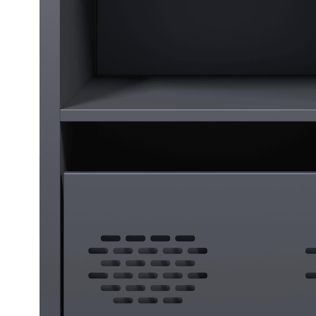 Credenza Antracite 35x39x73,5 cm in Acciaio Laminato a Freddo 851354