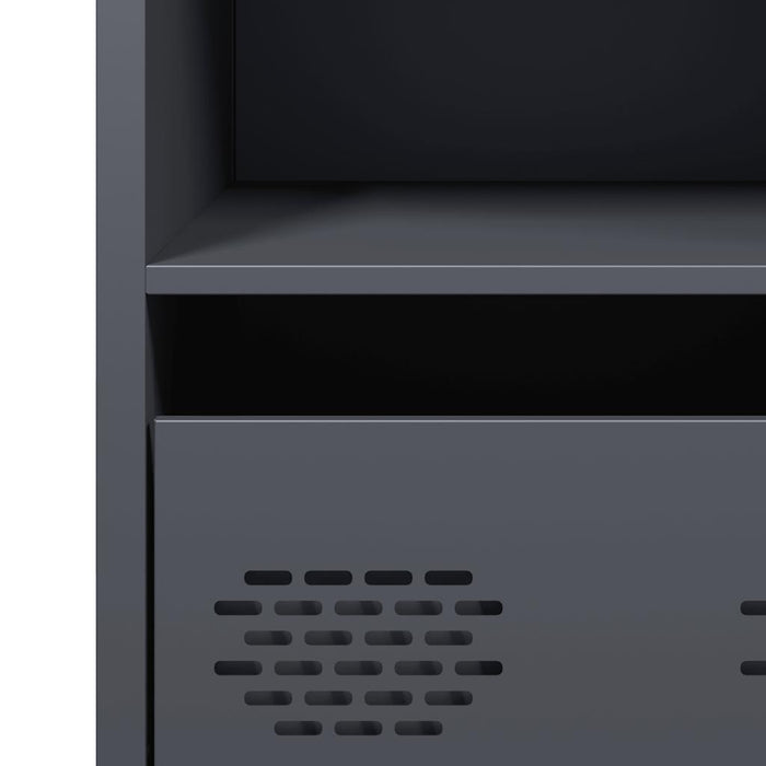 Credenza Antracite 35x39x73,5 cm in Acciaio Laminato a Freddo 851354