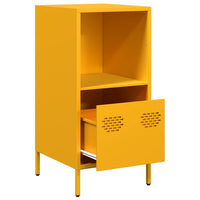 Credenza-Buffet-Armadio da cucina Giallo Senape 35x39x73,5 cm Acciaio Laminato a Freddo 463924