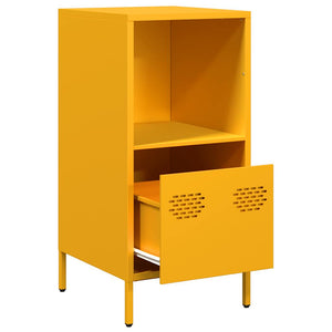 vidaXL Credenza Giallo Senape 35x39x73,5 cm Acciaio Laminato a Freddo