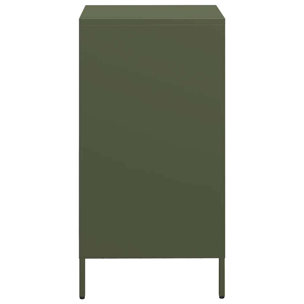 vidaXL Credenza Verde Oliva 35x39x73,5 cm in Acciaio Laminato a Freddo