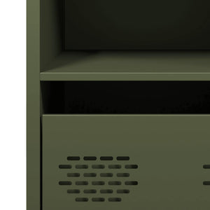 vidaXL Credenza Verde Oliva 35x39x73,5 cm in Acciaio Laminato a Freddo