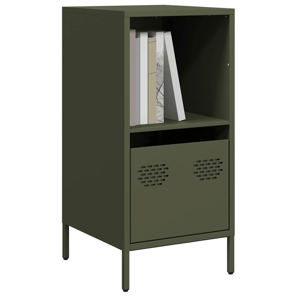 vidaXL Credenza Verde Oliva 35x39x73,5 cm in Acciaio Laminato a Freddo