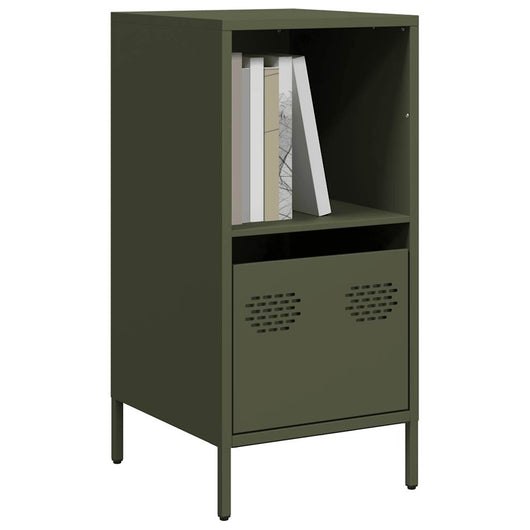 vidaXL Credenza Verde Oliva 35x39x73,5 cm in Acciaio Laminato a Freddo