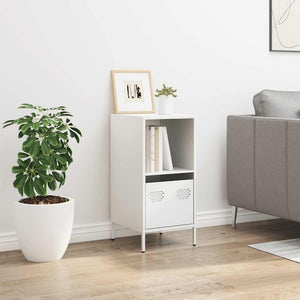 vidaXL Credenza Bianca 35x39x73,5 cm in Acciaio Laminato a Freddo