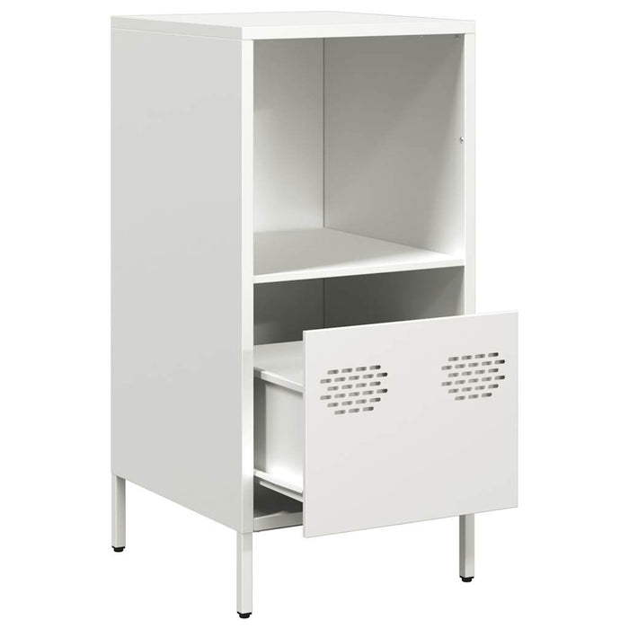 vidaXL Credenza Bianca 35x39x73,5 cm in Acciaio Laminato a Freddo