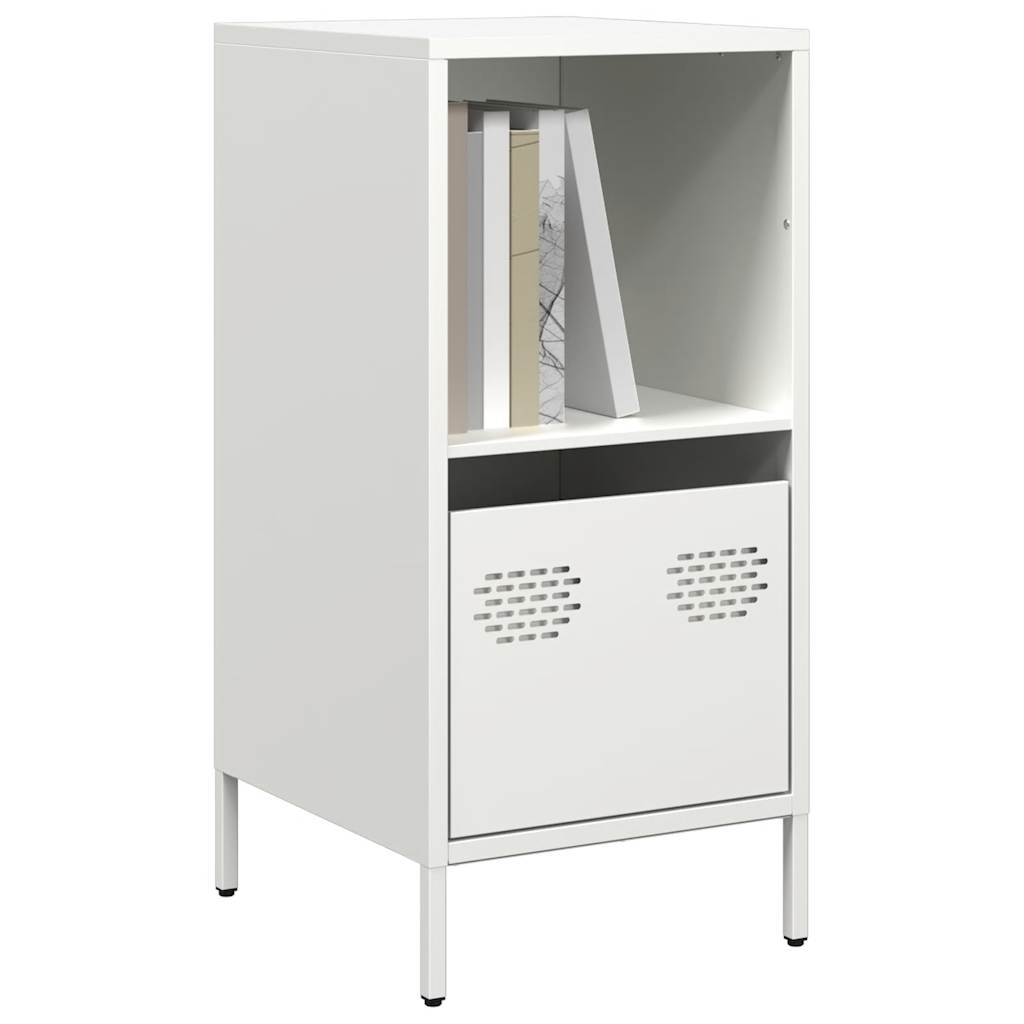 vidaXL Credenza Bianca 35x39x73,5 cm in Acciaio Laminato a Freddo