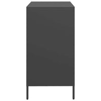 Credenza-Buffet-Armadio da cucina Nera 68x39x73,5 cm in Acciaio Laminato a Freddo 933391