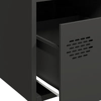 Credenza-Buffet-Armadio da cucina Nera 68x39x73,5 cm in Acciaio Laminato a Freddo 933391