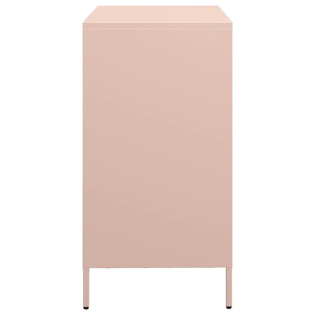 Credenza-Buffet-Armadio da cucina Rosa 68x39x73,5 cm in Acciaio Laminato a Freddo 512721