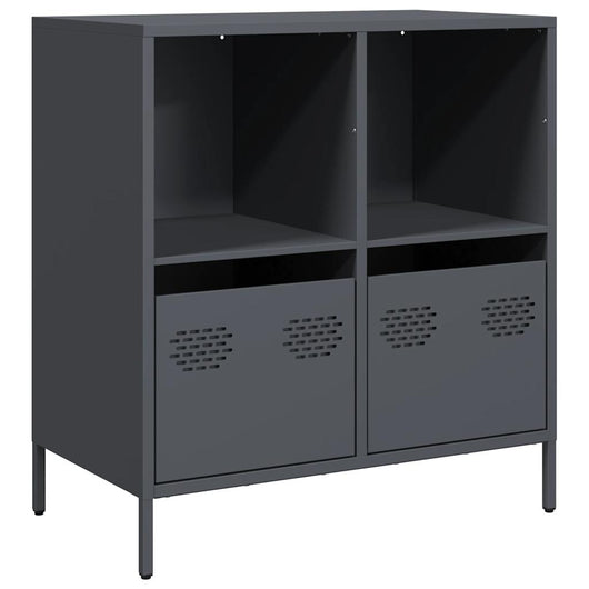 vidaXL Credenza Antracite 68x39x73,5 cm in Acciaio Laminato a Freddo