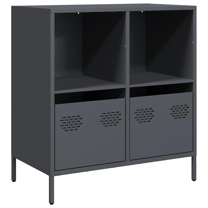 Credenza-Buffet-Armadio da cucina Antracite 68x39x73,5 cm in Acciaio Laminato a Freddo 177115