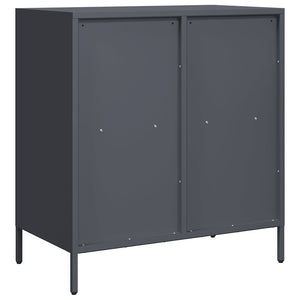 Credenza-Buffet-Armadio da cucina Antracite 68x39x73,5 cm in Acciaio Laminato a Freddo 177115