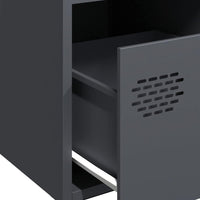 Credenza-Buffet-Armadio da cucina Antracite 68x39x73,5 cm in Acciaio Laminato a Freddo 177115