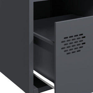 Credenza-Buffet-Armadio da cucina Antracite 68x39x73,5 cm in Acciaio Laminato a Freddo 177115