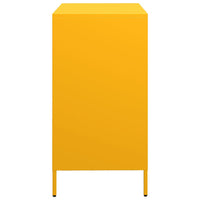 vidaXL Credenza Giallo Senape 68x39x73,5 cm Acciaio Laminato a Freddo