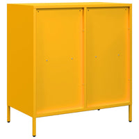 vidaXL Credenza Giallo Senape 68x39x73,5 cm Acciaio Laminato a Freddo