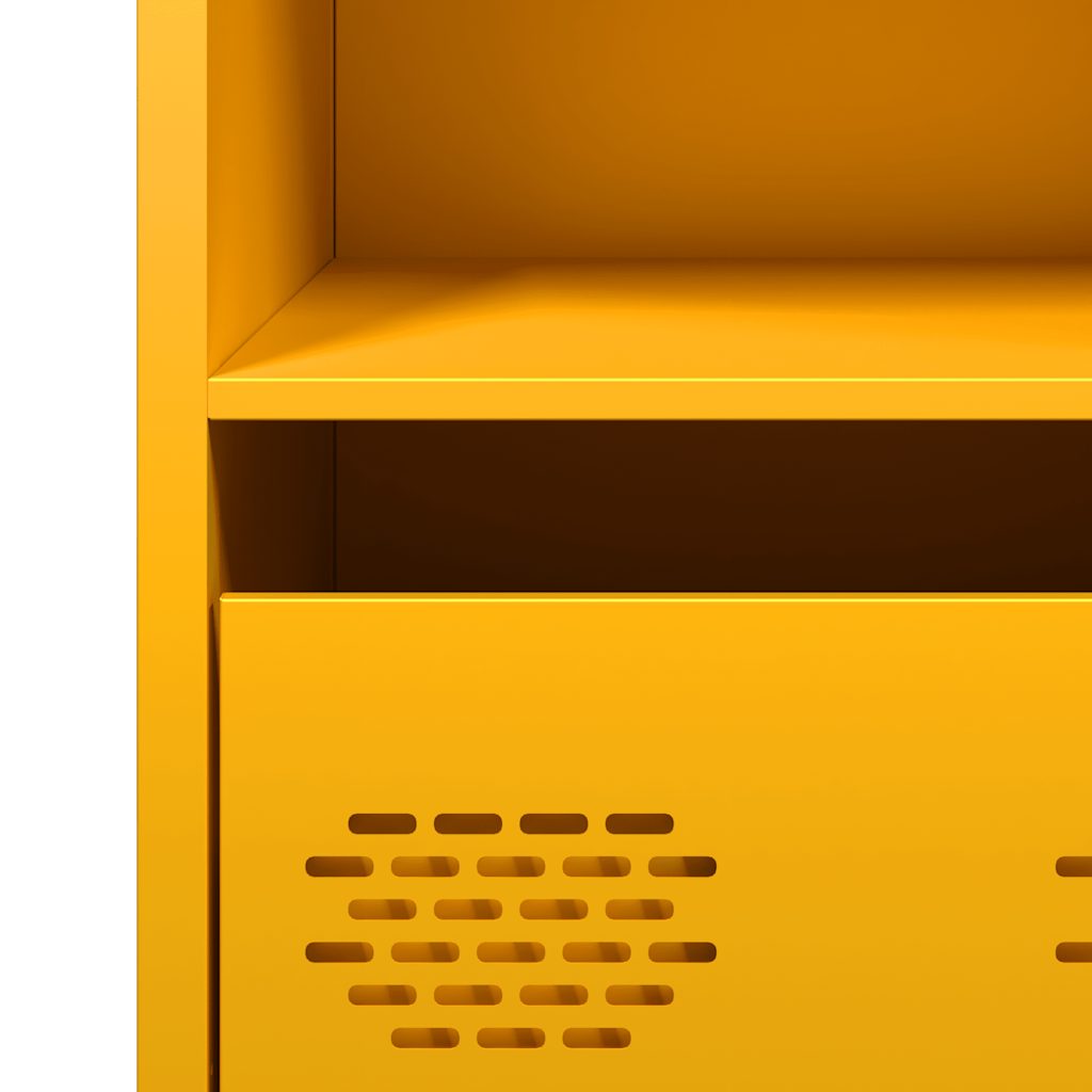 vidaXL Credenza Giallo Senape 68x39x73,5 cm Acciaio Laminato a Freddo