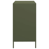 vidaXL Credenza Verde Oliva 68x39x73,5 cm in Acciaio Laminato a Freddo