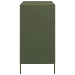 vidaXL Credenza Verde Oliva 68x39x73,5 cm in Acciaio Laminato a Freddo