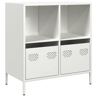 vidaXL Credenza Bianca 68x39x73,5 cm in Acciaio Laminato a Freddo