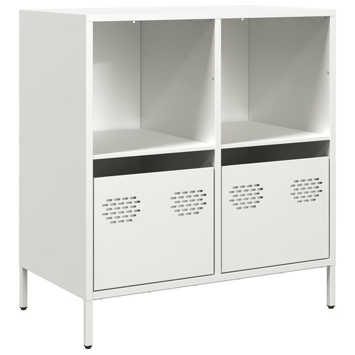 vidaXL Credenza Bianca 68x39x73,5 cm in Acciaio Laminato a Freddo