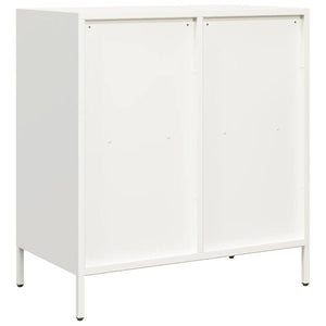 vidaXL Credenza Bianca 68x39x73,5 cm in Acciaio Laminato a Freddo