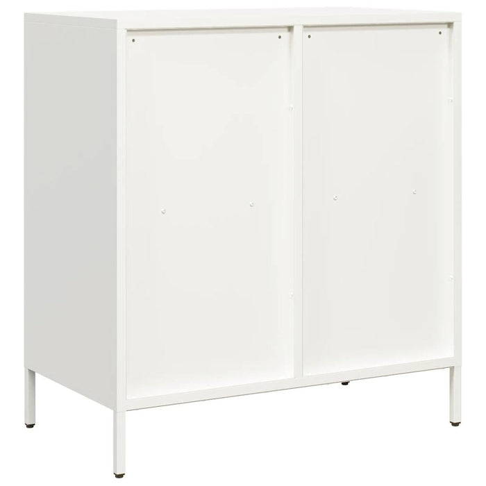vidaXL Credenza Bianca 68x39x73,5 cm in Acciaio Laminato a Freddo
