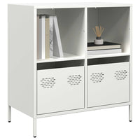 vidaXL Credenza Bianca 68x39x73,5 cm in Acciaio Laminato a Freddo