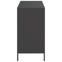 Credenza-Buffet-Armadio da cucina Nera 101,5x39x73,5 cm in Acciaio Laminato a Freddo