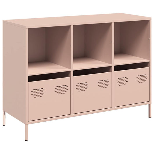 Credenza-Buffet-Armadio da cucina Rosa 101,5x39x73,5 cm in Acciaio Laminato a Freddo 431492
