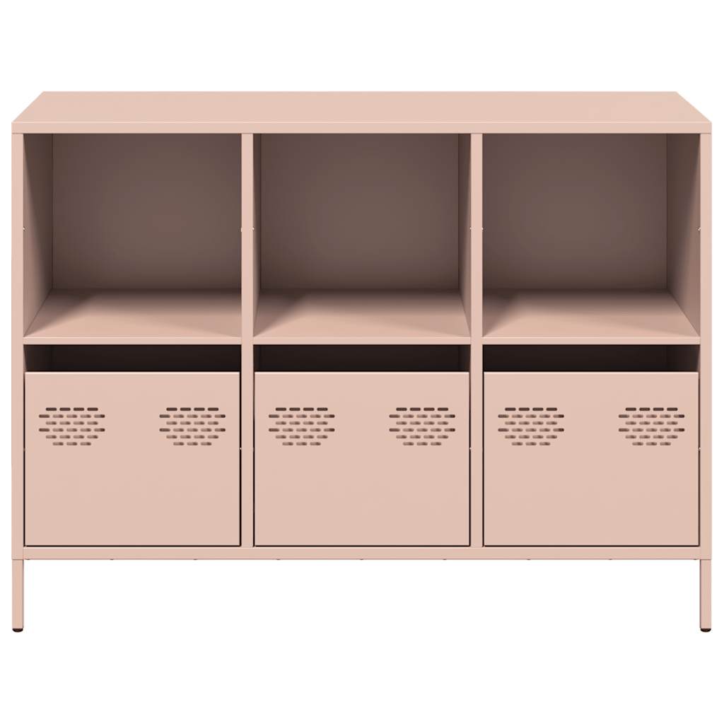 Credenza-Buffet-Armadio da cucina Rosa 101,5x39x73,5 cm in Acciaio Laminato a Freddo 431492