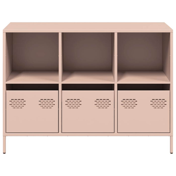Credenza-Buffet-Armadio da cucina Rosa 101,5x39x73,5 cm in Acciaio Laminato a Freddo 431492