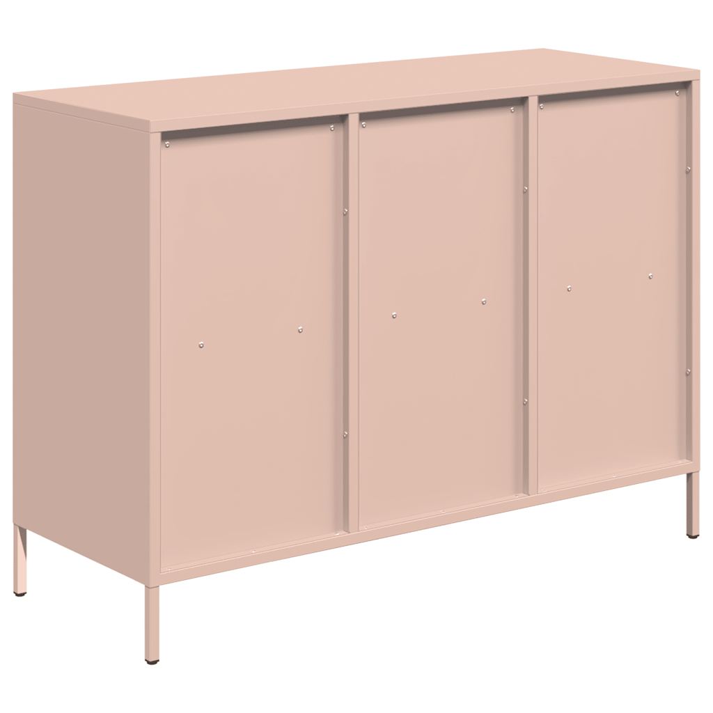 Credenza-Buffet-Armadio da cucina Rosa 101,5x39x73,5 cm in Acciaio Laminato a Freddo 431492