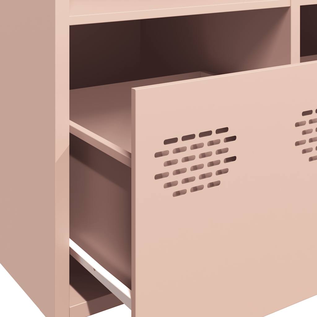 Credenza-Buffet-Armadio da cucina Rosa 101,5x39x73,5 cm in Acciaio Laminato a Freddo 431492