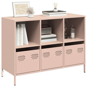 Credenza-Buffet-Armadio da cucina Rosa 101,5x39x73,5 cm in Acciaio Laminato a Freddo 431492
