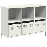 vidaXL Credenza Bianca 101,5x39x73,5 cm in Acciaio Laminato a Freddo