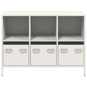vidaXL Credenza Bianca 101,5x39x73,5 cm in Acciaio Laminato a Freddo