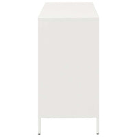 vidaXL Credenza Bianca 101,5x39x73,5 cm in Acciaio Laminato a Freddo