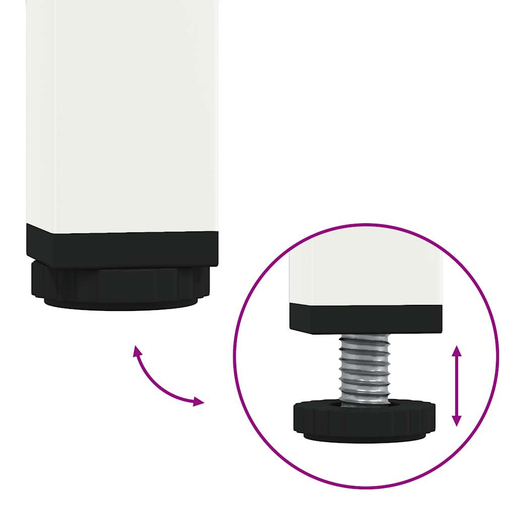 vidaXL Credenza Bianca 101,5x39x73,5 cm in Acciaio Laminato a Freddo