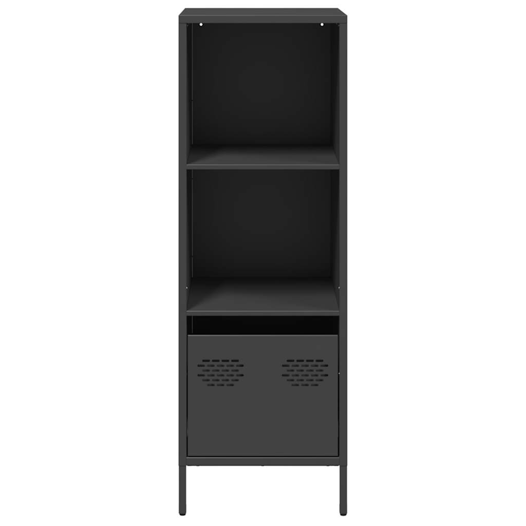 Credenza-Buffet-Armadio da cucina Nera 35x39x103,5 cm in Acciaio