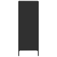 Credenza-Buffet-Armadio da cucina Nera 35x39x103,5 cm in Acciaio