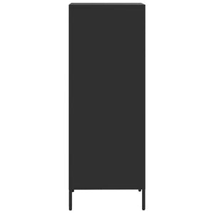 Credenza-Buffet-Armadio da cucina Nera 35x39x103,5 cm in Acciaio