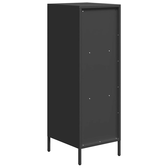 Credenza-Buffet-Armadio da cucina Nera 35x39x103,5 cm in Acciaio