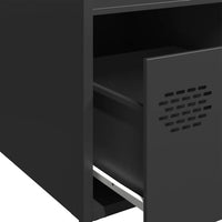 Credenza-Buffet-Armadio da cucina Nera 35x39x103,5 cm in Acciaio
