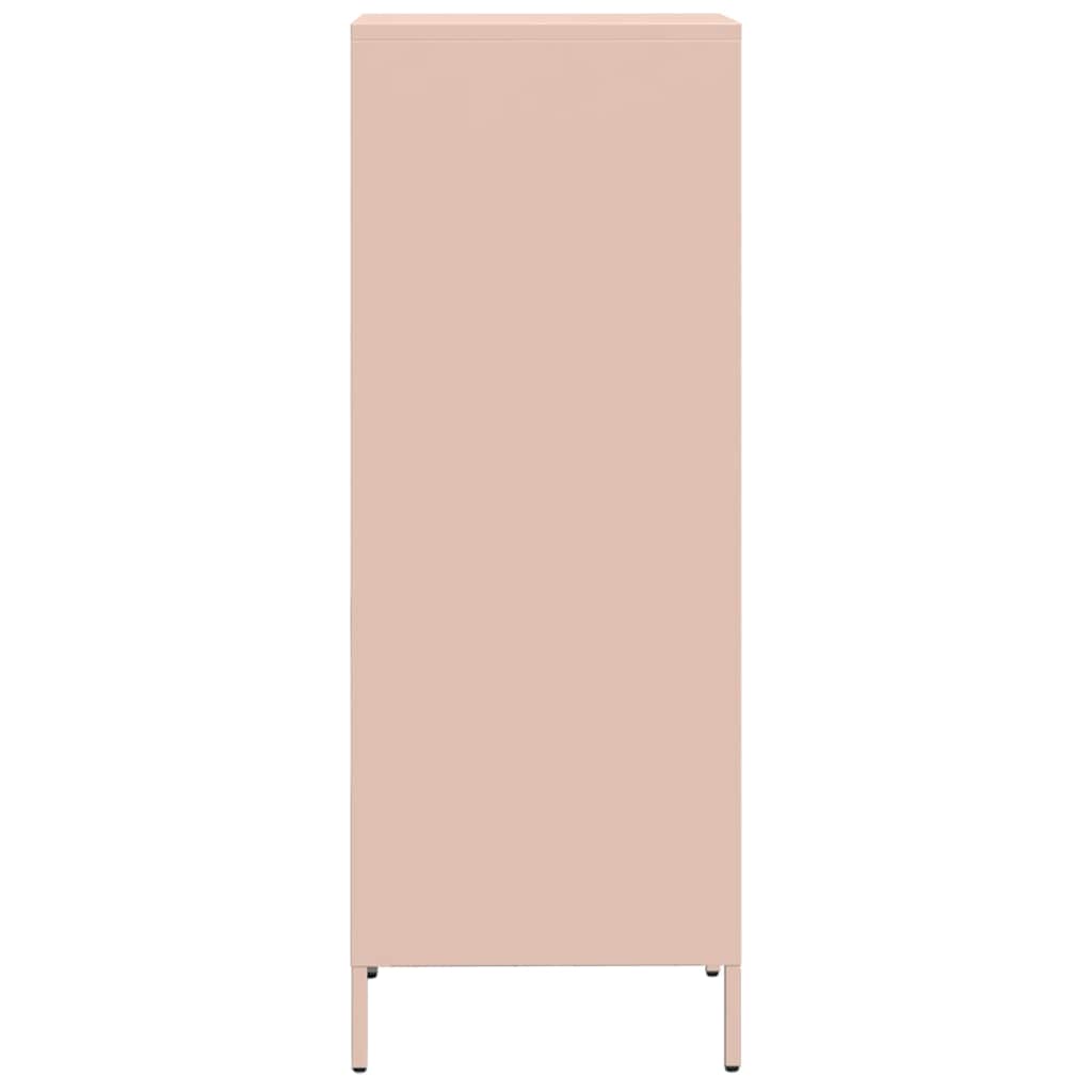 vidaXL Credenza Rosa 35x39x103,5 cm in Acciaio