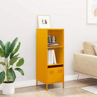 Credenza-Buffet-Armadio da cucina Giallo Senape 35x39x103,5 cm in Acciaio