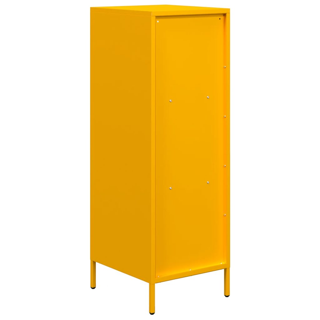 Credenza-Buffet-Armadio da cucina Giallo Senape 35x39x103,5 cm in Acciaio