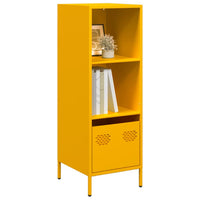 Credenza-Buffet-Armadio da cucina Giallo Senape 35x39x103,5 cm in Acciaio