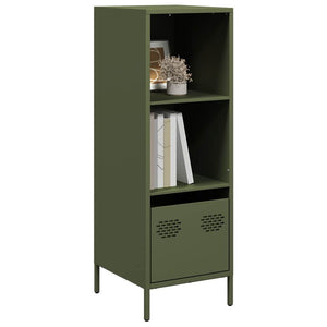 vidaXL Credenza Verde Oliva 35x39x103,5 cm in Acciaio